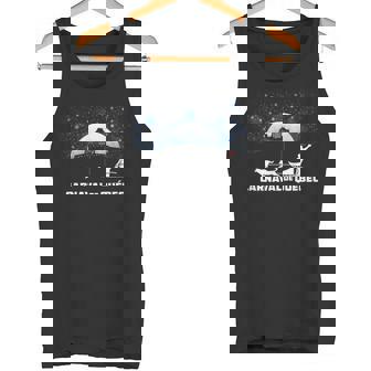Quebec Winter Carnival Mushing Dog Sled Snowman Red Hat Sash Tank Top - Monsterry