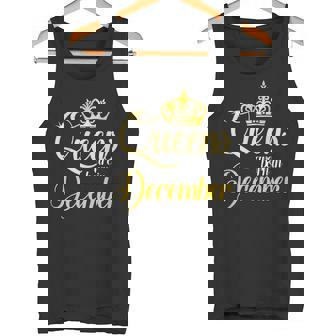 Queens Are Born In December Birth Month Tank Top - Monsterry