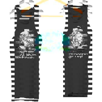 Rabbit Hare Animal Full Moon At Night Bunny 8-Bit Pixel Art Tank Top - Monsterry