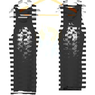 Rabbit Hare Animal Full Moon At Night Bunny Halloween Tank Top Tank Top - Monsterry
