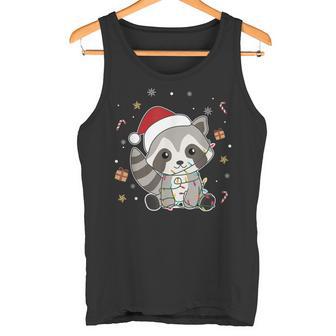 Raccoon Christmas Animals Fairy Lights Raccoon Tank Top - Geschenkecke