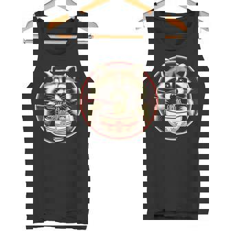 Raccoon Ramen Kawaii Neko Japanese Noodles Aesthetic Tank Top - Monsterry
