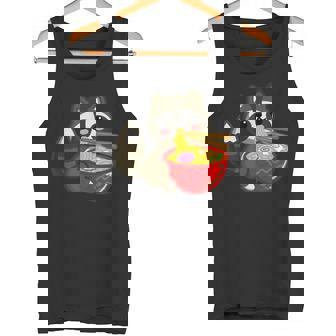 Raccoon Ramen Noodles Cute Kawaii Japanese Anime Tank Top - Monsterry