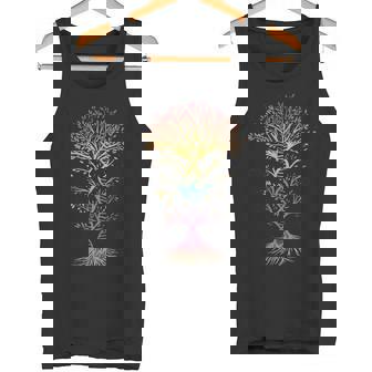 Rainbow DNA Tree Plant Genealogy Student Lover Tank Top - Monsterry
