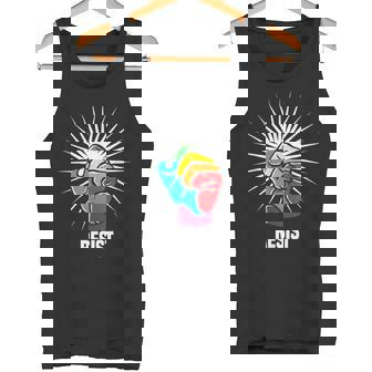 Rainbow Resist Trump Anti-Trump LGBT Gay Pride Tee Tank Top - Monsterry