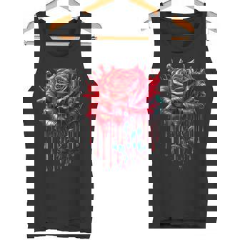 Red Melting Rose Gardener Gardening Flower Lover Tank Top - Monsterry