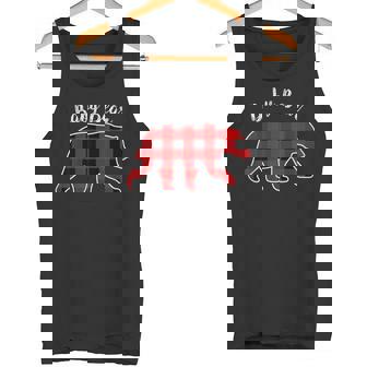 Red Plaid Baby Bear Matching Pajama Family Buffalo Christmas Tank Top - Monsterry