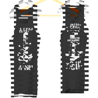 I Refuse To Sink De Entrenamiento De Gimnasio Con Calavera De Ancla Camiseta sin mangas - Regaloses
