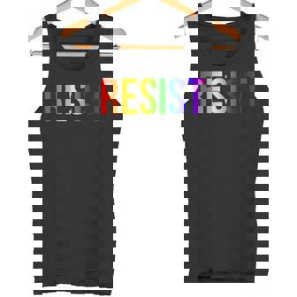 Resist Rainbow Flag Nationa Pride March Shirt Tank Top - Monsterry