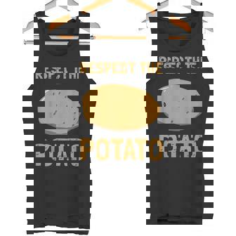 Respect The Potato Root Vegetable Healthy Tasty Food Humor Tank Top - Monsterry