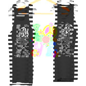 Retro 60's 70's Flower Power Hippy Groovy Love Peace Hippie Tank Top - Monsterry