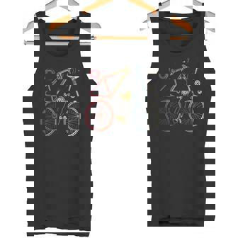 Retro Bike Body Part Biker Cycling Cyclist Tank Top - Monsterry