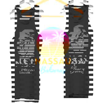 Retro Sunset Nassau Bahamas Beach Trip Vacation Summer Group Tank Top - Thegiftio UK
