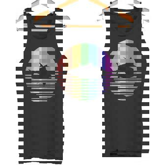 Retro Tuna Fish Gay Pride Rainbow Flag Vintage Fishing Tank Top Tank Top - Monsterry