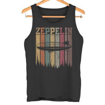 Retro Zeppelin 70Er Jahre Dirigible Blimp Luftschiff Zepelin Zepplin Tank Top - Geschenkecke