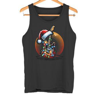 Rock & Roll Santa Guitar Guitar Christmas Tank Top - Geschenkecke