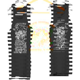 Rockin Around The Christmas Tree Cowboy Rodeo Western Tank Top - Monsterry