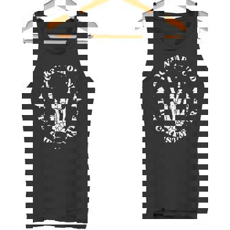 Rockin' Around The Christmas Tree Skeleton Hand Tank Top - Monsterry