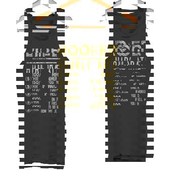 Roofer Hourly Rate Roofing Manual Labor Hard Work Premium Tank Top - Monsterry