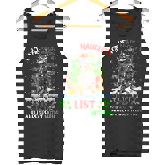 Rottweiler Christmas On The Naughty List And I Regret Tank Top - Monsterry
