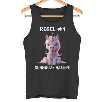 Rule 1 Snout Unicorn Sarcasm Tank Top - Geschenkecke