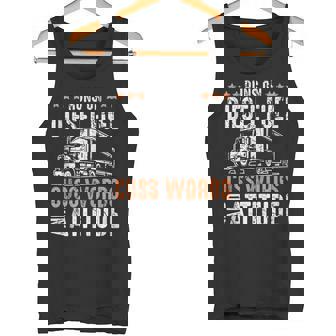 Runs On Diesel Fuel Cusswords And Attitude Trucker Tank Top Tank Top - Monsterry