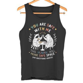 You Are Safe With Me This Human Will Provide Safe Space Lgbt Tank Top - Monsterry