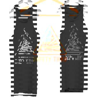 Safety Third 4th Of July Explosive Sign Patriotic Fireworks Tank Top - Monsterry
