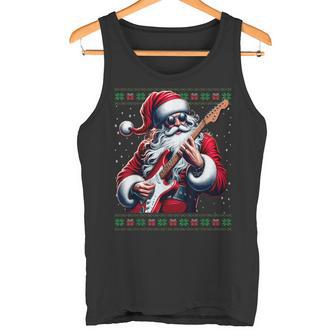 Santa Claus Guitar Ugly Christmas Jumper Tank Top - Geschenkecke