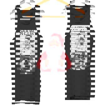Santa Claus Mugshot Christmas Humor Tee Tank Top - Monsterry