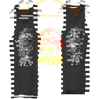 Santa Knows You'Ve Been A Bitch Xmas Tank Top - Monsterry