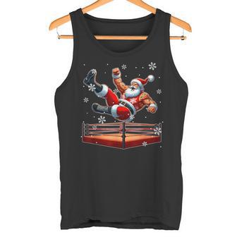 Santa Wrestling Christmas Wrestler Matching Sport Lover Tank Top - Geschenkecke