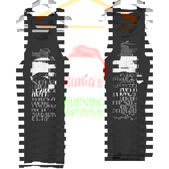 Santa's Favorite Nursing Supervisor Christmas Tank Top - Monsterry