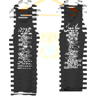 Save The Endangered Amur Leopard Watercolor Cute Cub Tank Top - Monsterry