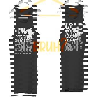 You Scared Bruh Halloween Ghost Tank Top - Monsterry