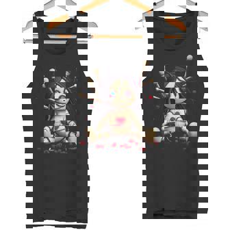 Scary Cute Sitting Voodoo Doll Halloween Valentine Day Love Tank Top - Monsterry