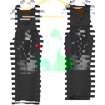 Scary Faceless Hooded Green Ghost Tank Top - Monsterry