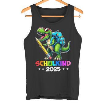 Schulkind 2025 Dino T Rex Jungen Dinosaurier Einschulung Tank Top - Geschenkecke