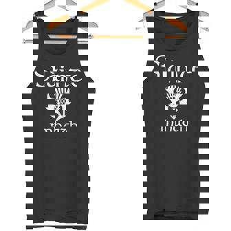 Scottish Greeting Good Health Slainte Mhath Scotland Thistle Tank Top - Monsterry
