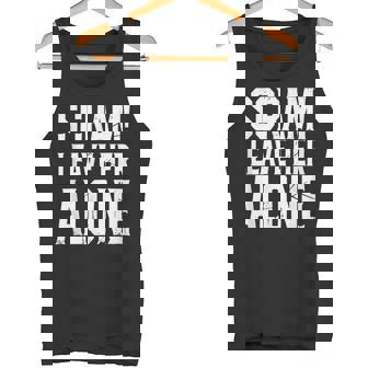 Scram Leave Her Alone Distressed Humor Tank Top - Monsterry