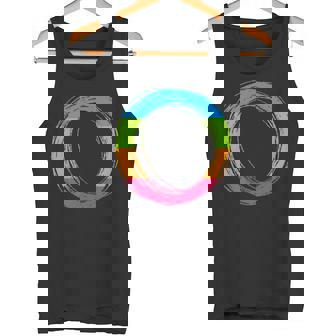 Scribble Circle Pride Flag Colors Panromantic Tank Top - Monsterry