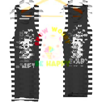 Shaved Ice Cat Puns Hawaiian Shave Ice Cream Snow Cone Tank Top - Monsterry