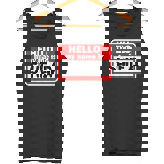 Sheila Hello Hi My Name Is Con Nombre Personalizado Camiseta sin mangas - Regaloses