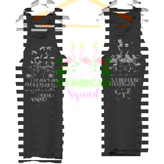 Shenanigans Squad Flamingo Bird Leprechaun St Patrick's Day Tank Top - Monsterry
