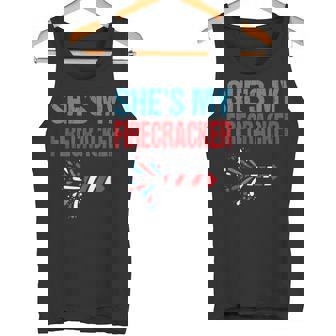 She's My Firecracker 4th Of July Fireworks Matching Couples Tank Top - Monsterry