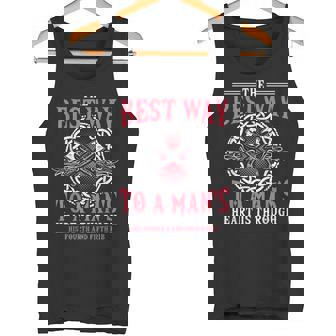 Shieldmaiden Shirt Viking Best Way To A Heart Tank Top - Monsterry