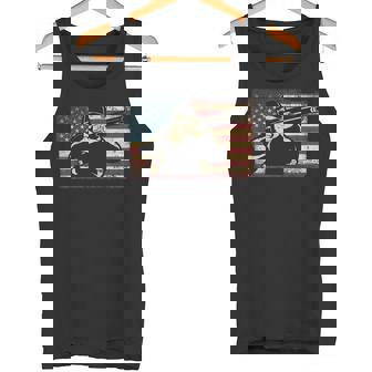 Shotgun Skeet Trap Clay Pigeon Shooting American Usa Flag Tank Top - Monsterry