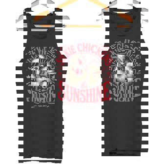 Silkie Chickens & Sunshine Tank Top - Monsterry