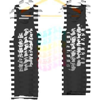 Silly Let's GET LIT Teacher Libraries Vibes Reading Tank Top Tank Top - Monsterry