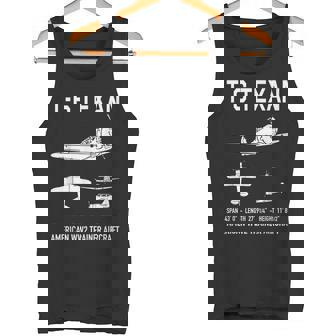 Siluetas De Aviones De Entrenamiento T-6 Texan American Ww2 Camiseta sin mangas - Regaloses